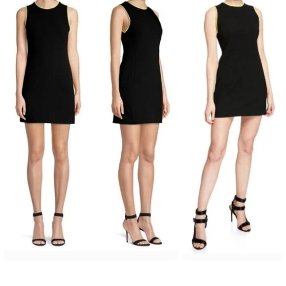 Alice + Olivia Colin Dress NWT Womens Size 10 Black Neon Trim Pin Up Cocktail - Picture 5 of 11